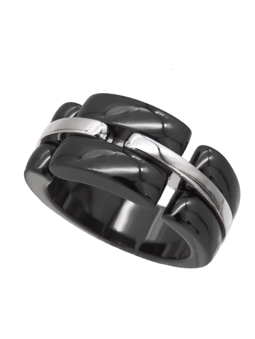 Chanel Ultra Ring White Gold Black 18K Ceramic